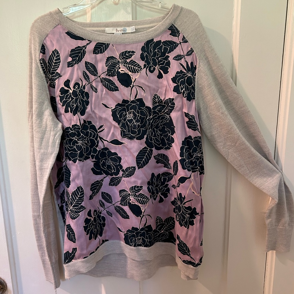 Biden gray and floral long sleeve